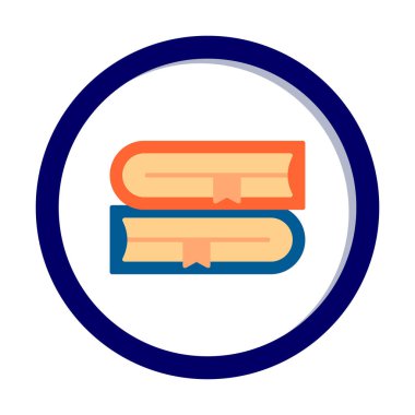 Kitap simgesinin vektör illüstrasyonu