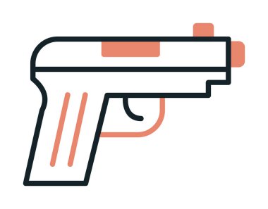 Basit düz silah vektör çizimi