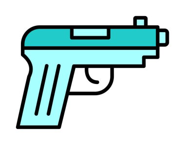 Basit düz silah vektör çizimi