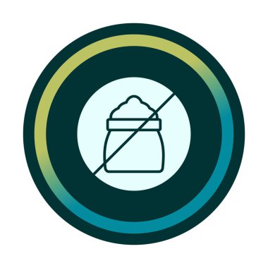 Şeker işareti yok, vektör illüstrasyonu  