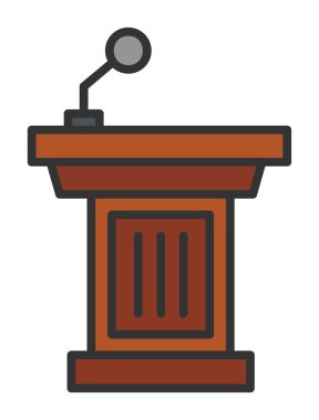 Podyum simgesinin vektör illüstrasyonu 