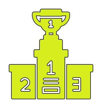 Basit Şampiyon simgesi, vektör illüstrasyonu