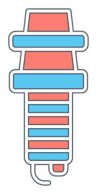 Buji simgesinin vektör illüstrasyonu