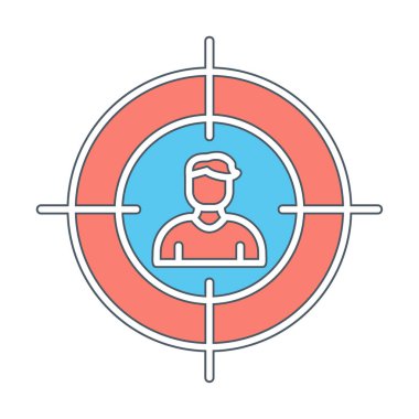 hedef simge, vektör illüstrasyonu basit tasarım