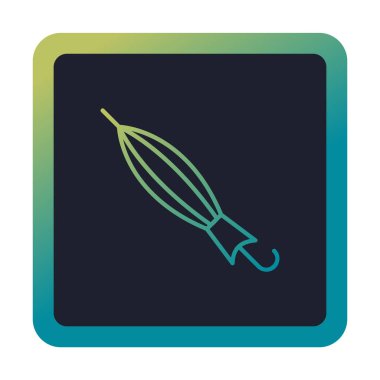 Kapatılan Şemsiye web simgesi, vektör illüstrasyonu