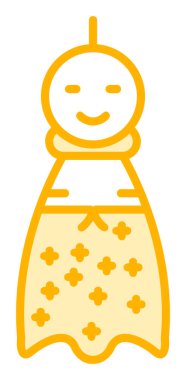 Teru Teru Bozu simgesi, vektör çizimi