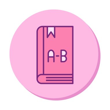 İngilizce kitap ikonu vektör illüstrasyonu 