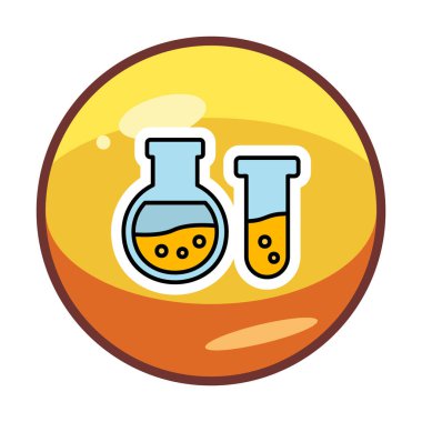 Matara ikonu. Laboratuvar ekipmanları. vektör illüstrasyonu.                     