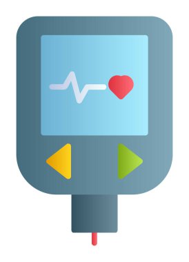 Glucometer simge vektör illüstrasyon tasarımı