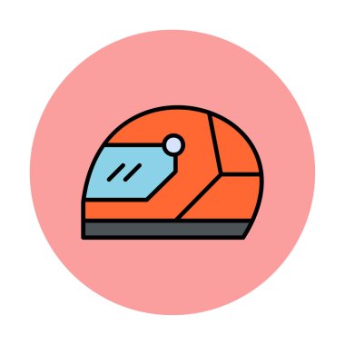 Kask simge vektör çizim yarış                 