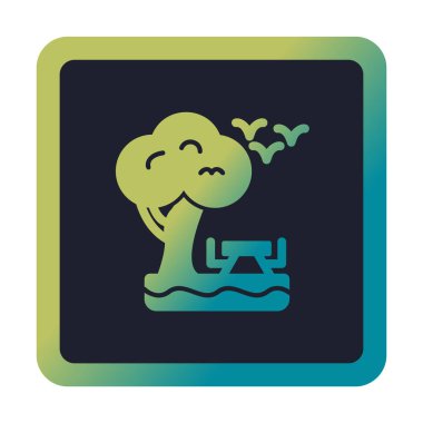 Yedek vektör renk simgesine sahip park 