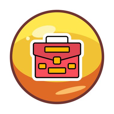 Portföy düz vektör simgesi