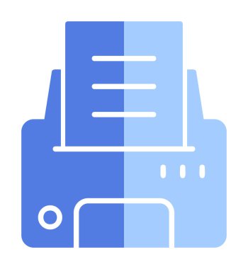 Yazıcı simgesi vektör illüstrasyonu