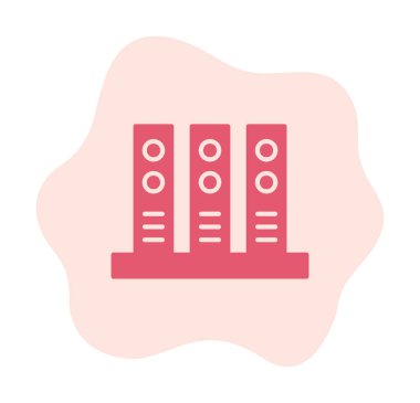 Ofis klasörleri simgesi, vektör illüstrasyonunu arşivle 