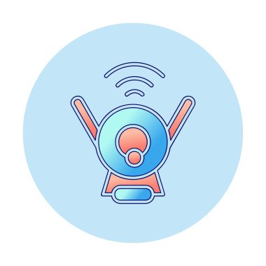 Web kamera düz vektör simgesi