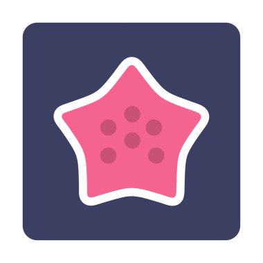 denizyıldızı düz ikon vektör çizimi 