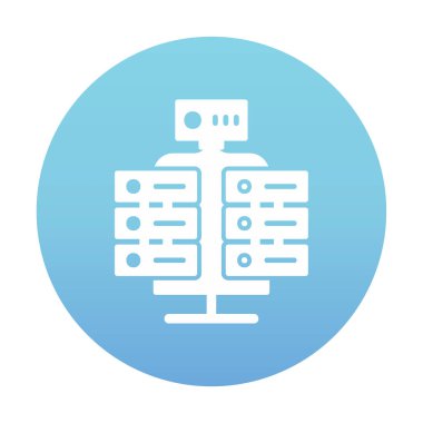 Ağ sunucu simgesinin vektör illüstrasyon tasarımı