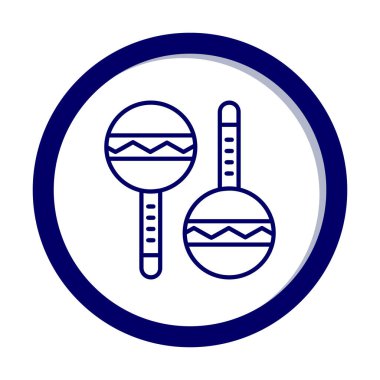 maracas simgesi vektör illüstrasyonu