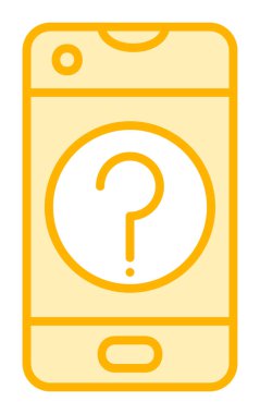 Yardım veya mobil destek simgesi, vektör illüstrasyonu 