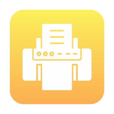 Yazıcı simgesi vektör illüstrasyonu