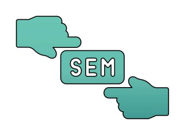 Basit düz Sem simge vektör çizimi 