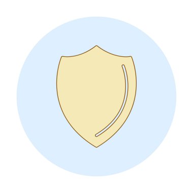 Kalkan düz kutsal kişilerin resmi. Vektör çizim