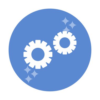 Gears'ı web simgesi, vektör çizim 