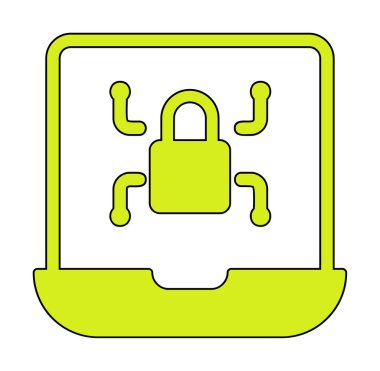 bilgisayar kilidi vektör illüstrasyon tasarımı