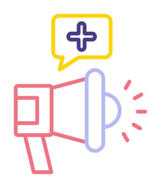 Basit Pazarlama Kampanyası simgesi, vektör illüstrasyonu