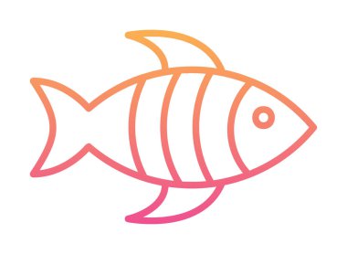 Balık. Web simgesi basit illüstrasyon