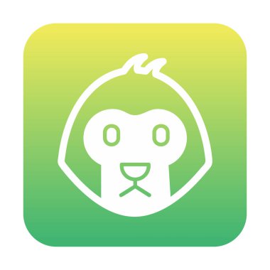  maymun arka planda izole. vektör illüstrasyonu