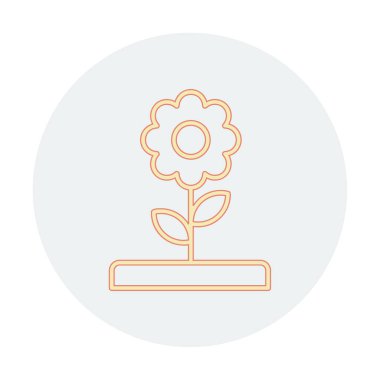 çiçek vektör simgesi. Basit tasarım