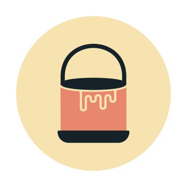 Boya kovası simge vektör çizim