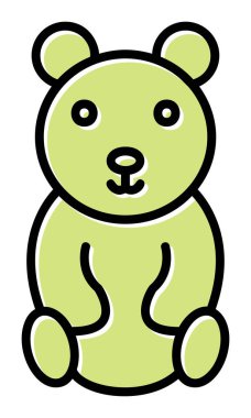 Oyuncak ayı ikonu vektör çizimi