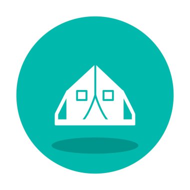 çadır simgesi, vektör çizimi  