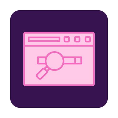 Web tarayıcı simgesi, vektör illüstrasyonu basit tasarım