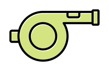  Islık düz simge tasarımı, vektör, illüstrasyon