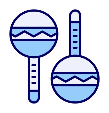 maracas simgesi vektör illüstrasyonu