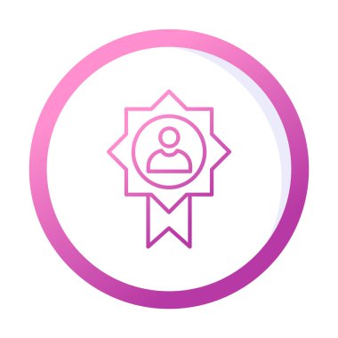 Başarı, ödül, madalya ikonu, vektör illüstrasyonu