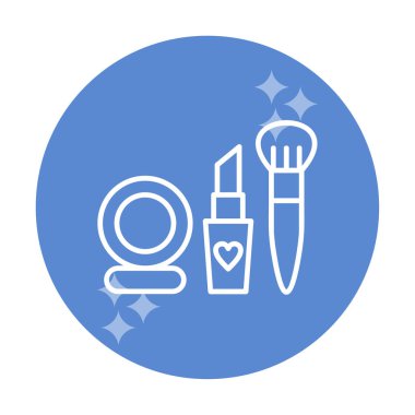 Makyaj araçları web simgesi, vektör illüstrasyonu