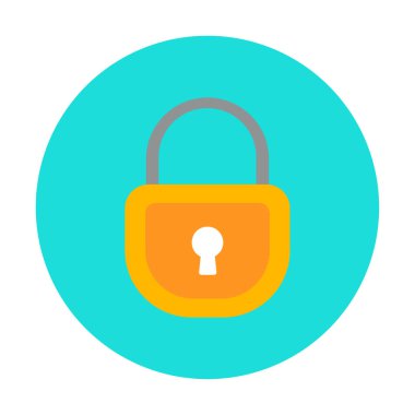 asma kilit web simgesi, vektör illüstrasyonu