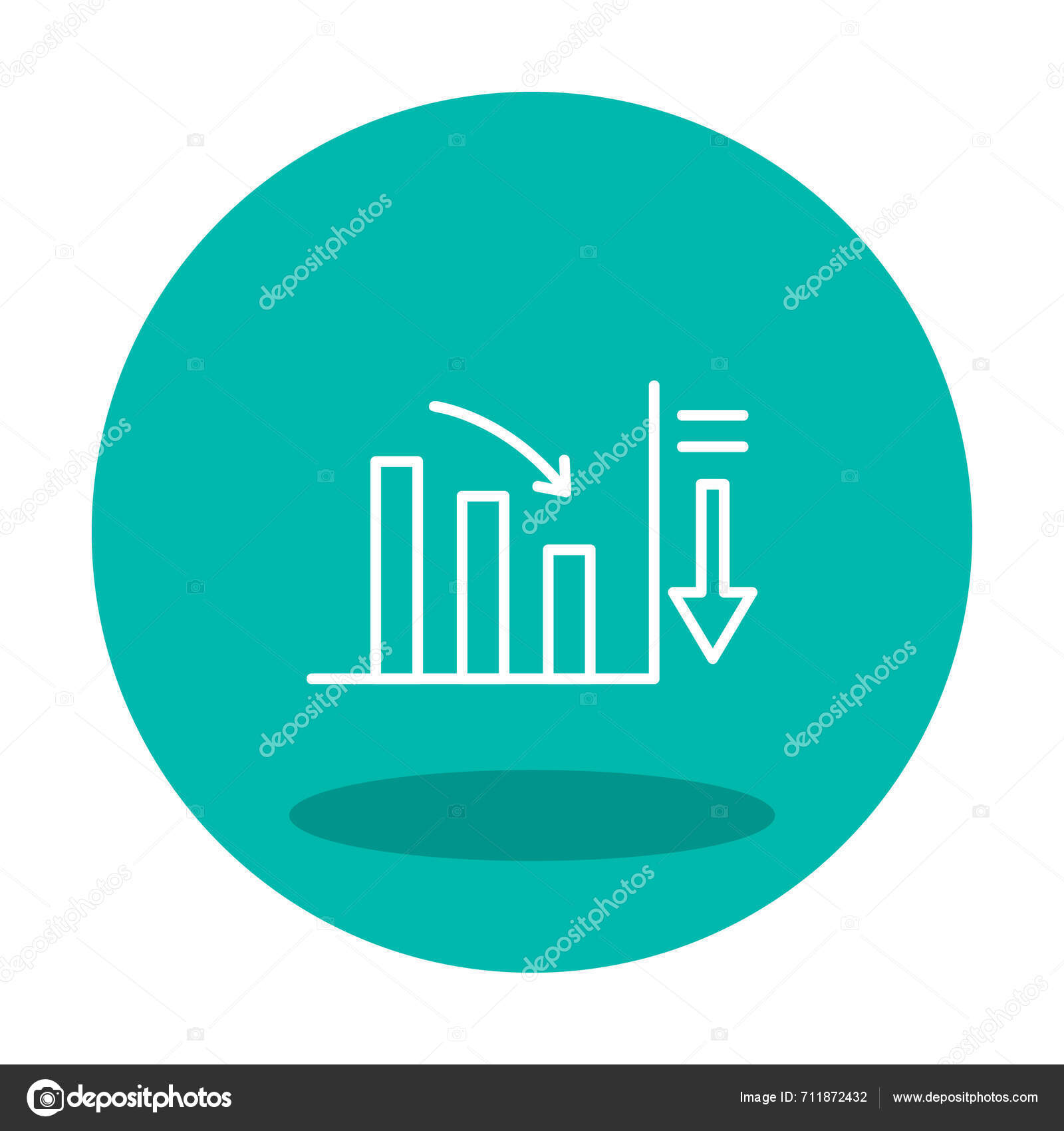 Simple Diminuer Icône Graphique Illustration Vectorielle