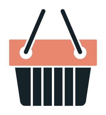 Alışveriş sepeti ikonu vektör illüstrasyonu 