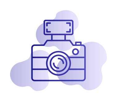 fotoğraf makinesi simgesi, vektör illüstrasyonu