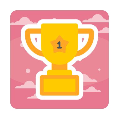 kupa düz vektör resimleme