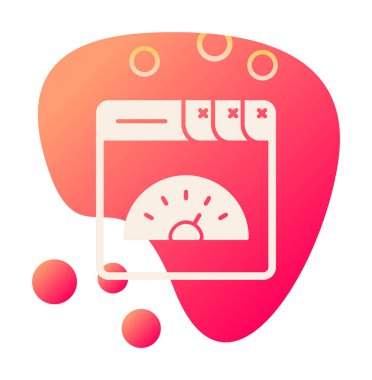 Sayfa hız simgesi, vektör illüstrasyonu