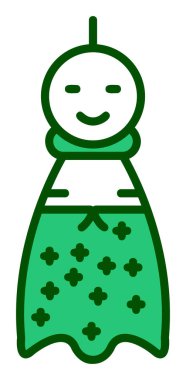 Teru Teru Bozu simgesi, vektör çizimi