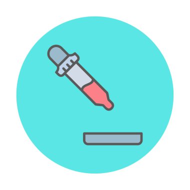 Pipette düz renk vektör ikonu tasarımı 
