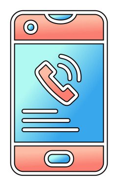 Telefon var. Web simgesi vektör illüstrasyonu