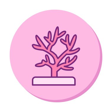 Mercan simgesi vektör illüstrasyonu